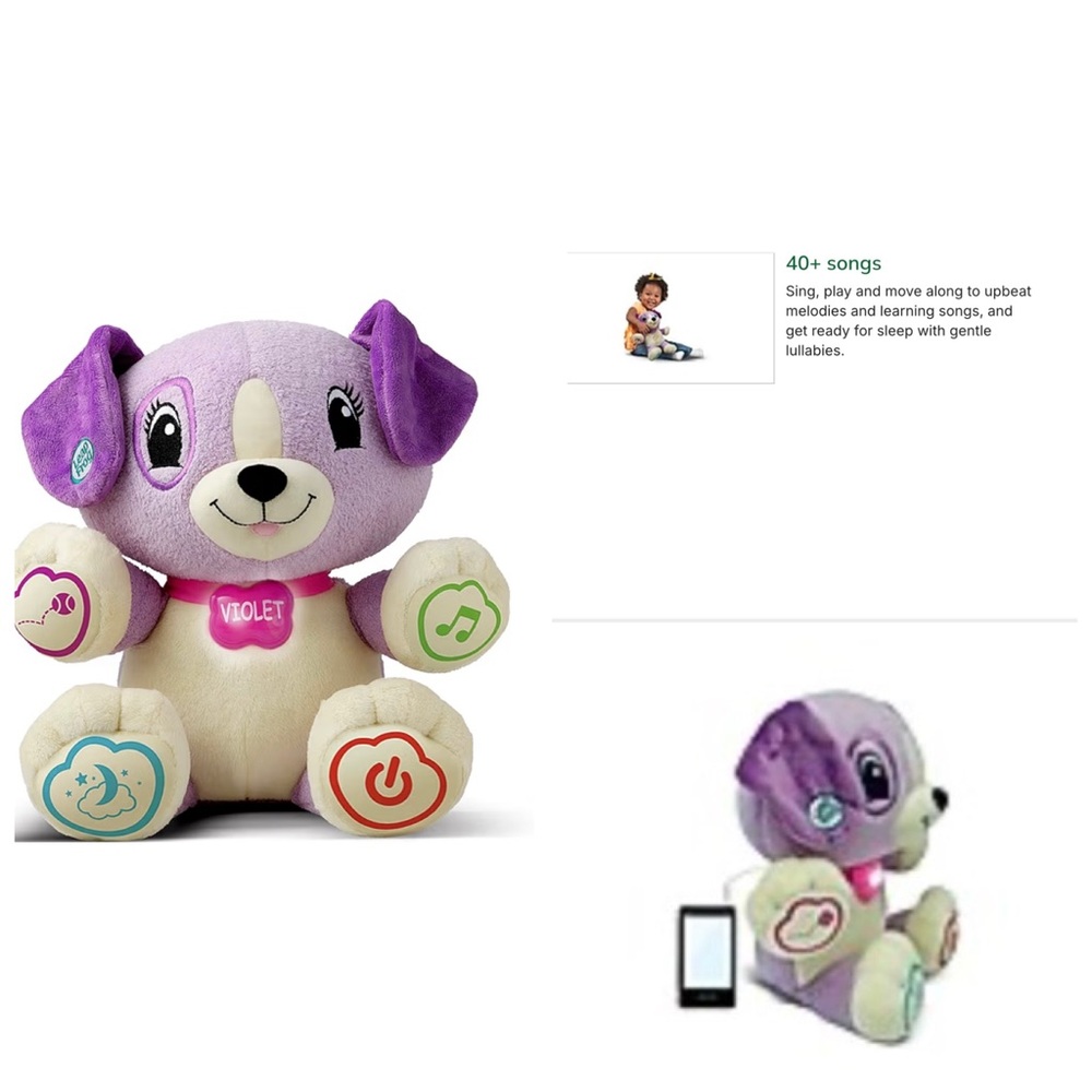 🍁 NWT Leapfrog My Pal Violet Learning Interactive Plush Dog